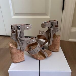 Dolce Vita Tan Sandals with Cork Heel